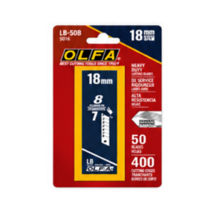OLFA LB-50B Heavy Duty Snap-Off Blades 18mm – 50 Pack