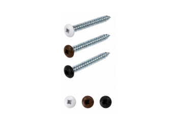 Pan Head Square Drive Self-Tapping Screw – Coloured Head (White / Brown / Black) 200-pack