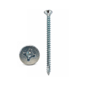Philip & Square Drive Double CSK Head Chipboard Screw Black Zinc – 4.5mm x 2-1/4"