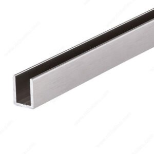 Aluminum U-Channel 10mm Glass – Brushed Nickel